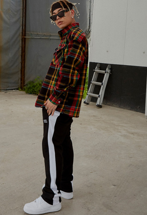 シディスコンマ(SHETHISCOMMA) OVER CHECK SHIRTS(RED)