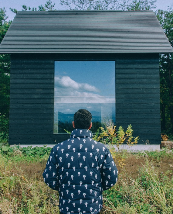 ステレオバイナルズ(Stereo Vinyls) [FW18 NOUNOU] Ghost Reversible Puffer Jacket(Navy)