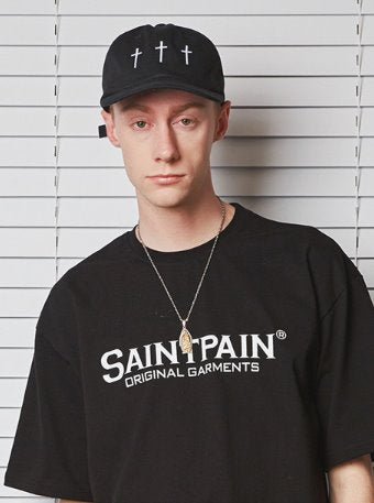 セイントペイン(SAINTPAIN) SP THREE CROSSES CAP-BLACK