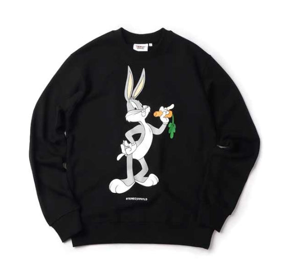 ステレオバイナルズ(Stereo Vinyls) [SS19 STEREO X LOONEY TUNES] Basic Sweatshirts(Black)