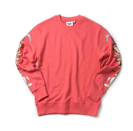ステレオバイナルズ(Stereo Vinyls) [SS19 STEREO X LOONEY TUNES] Sleeve Print Sweatshirts(Coral)