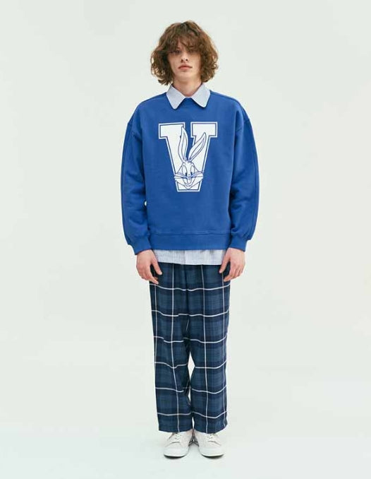 ステレオバイナルズ(Stereo Vinyls) [SS19 STEREO X LOONEY TUNES] Classic Sweatshirts(Blue)