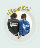 ステレオバイナルズ(Stereo Vinyls) [SS19 STEREO X LOONEY TUNES] Satin Baseball Jumper(Blue)