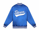 ステレオバイナルズ(Stereo Vinyls) [SS19 STEREO X LOONEY TUNES] Satin Baseball Jumper(Blue)