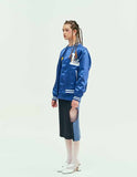 ステレオバイナルズ(Stereo Vinyls) [SS19 STEREO X LOONEY TUNES] Satin Baseball Jumper(Blue)