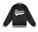 ステレオバイナルズ(Stereo Vinyls) [SS19 STEREO X LOONEY TUNES] Satin Baseball Jumper(Black)