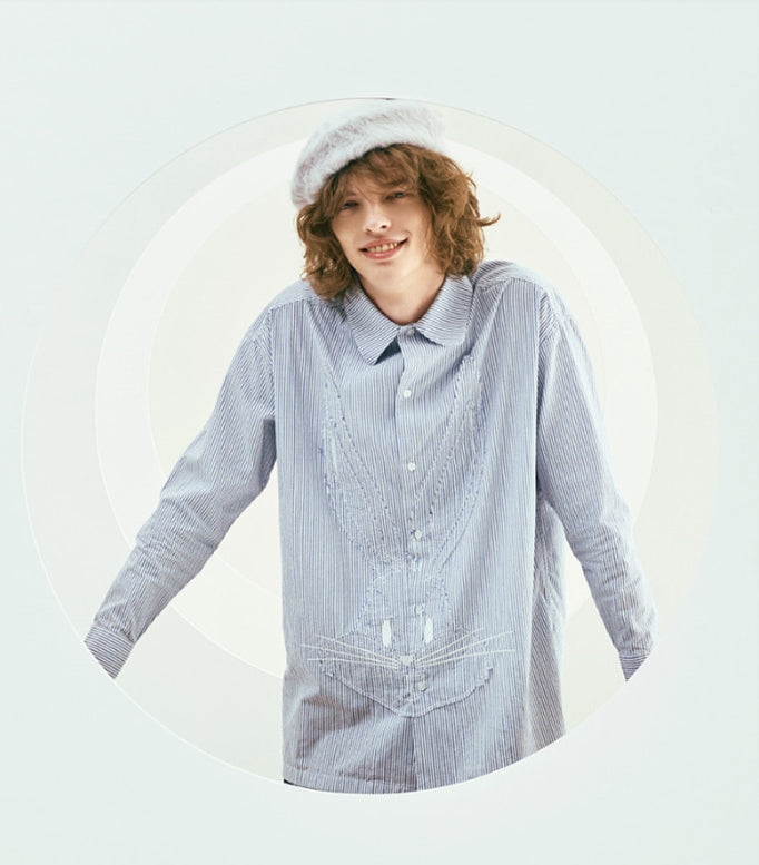 ステレオバイナルズ(Stereo Vinyls) [SS19 STEREO X LOONEY TUNES] Bugs Bunny Shirts (Sky Blue)