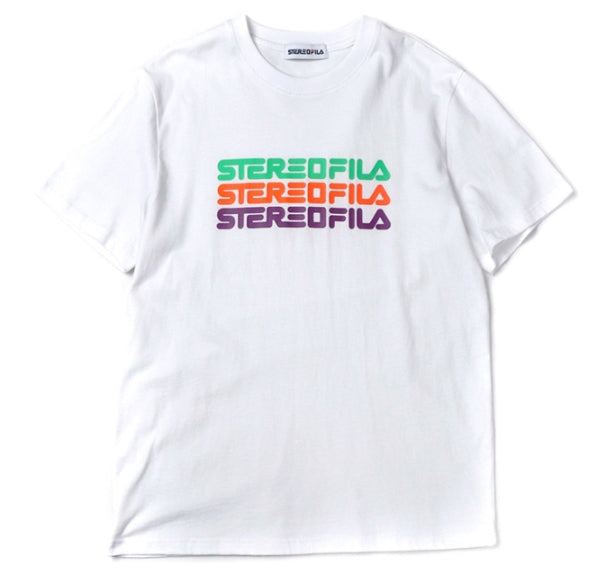 ステレオバイナルズ(Stereo Vinyls) [SS19 STEREO X FILA] Logo Play S/S Tee(White)