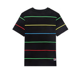 ステレオバイナルズ(Stereo Vinyls) [SS19 STEREO X FILA] Colorful Stripe S/S Tee(Black)