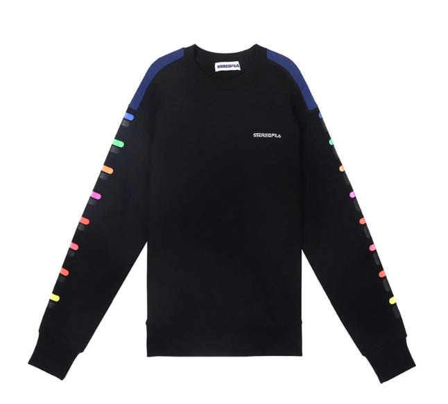 ステレオバイナルズ(Stereo Vinyls) [SS19 STEREO X FILA] Color of Sound Sweatshirt(Black)