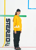 ステレオバイナルズ(Stereo Vinyls) [SS19 STEREO X FILA] Logo Hoody(Yellow)