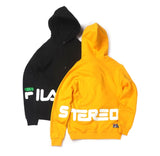 ステレオバイナルズ(Stereo Vinyls) [SS19 STEREO X FILA] Logo Hoody(Black)