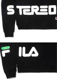 ステレオバイナルズ(Stereo Vinyls) [SS19 STEREO X FILA] Logo Hoody(Black)