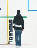 ステレオバイナルズ(Stereo Vinyls) [SS19 STEREO X FILA] Logo Hoody(Black)