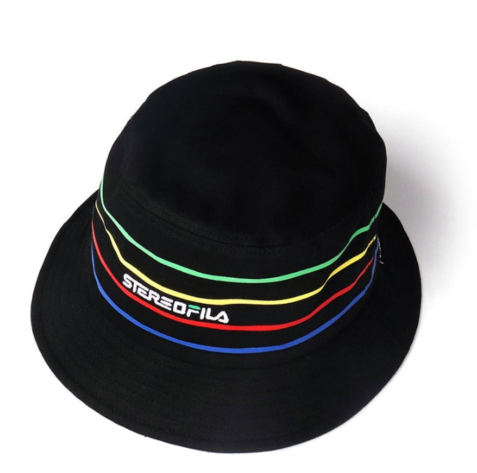 ステレオバイナルズ(Stereo Vinyls) [SS19 STEREO X FILA] Colorful Stripe Bucket(Black)