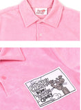 ステレオバイナルズ(Stereo Vinyls) [SS19 Pink Panther] Towel Fabric Collar Shirts (Pink)