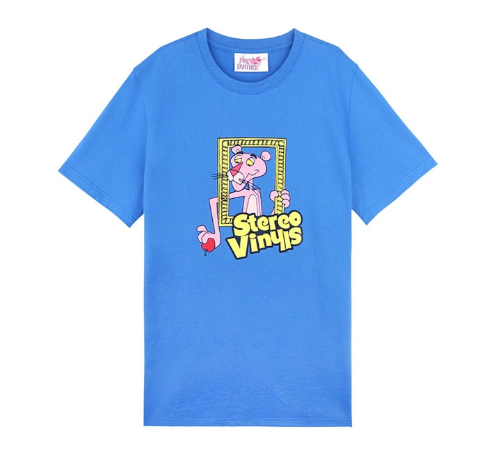 ステレオバイナルズ(Stereo Vinyls) [SS19 Pink Panther] PP Vintage T-Shirts (Blue)