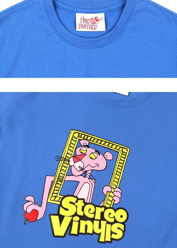 ステレオバイナルズ(Stereo Vinyls) [SS19 Pink Panther] PP Vintage T-Shirts (Blue)