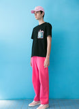 ステレオバイナルズ(Stereo Vinyls) [SS19 Pink Panther] PP Clear Pocket T-Shirts(Black)