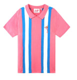 ステレオバイナルズ(Stereo Vinyls) [SS19 Pink Panther] Stripe Collar S/S Knit(Pink)