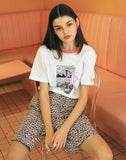 ステレオバイナルズ(Stereo Vinyls) [SS19 Pink Panther] PP Neck Point T-Shirts(White)