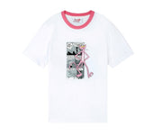 ステレオバイナルズ(Stereo Vinyls) [SS19 Pink Panther] PP Neck Point T-Shirts(White)