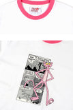 ステレオバイナルズ(Stereo Vinyls) [SS19 Pink Panther] PP Neck Point T-Shirts(White)