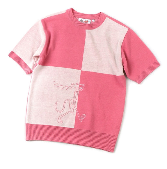 ステレオバイナルズ(Stereo Vinyls) [SS19 Pink Panther] PP Walking S/S Knit(Pink)