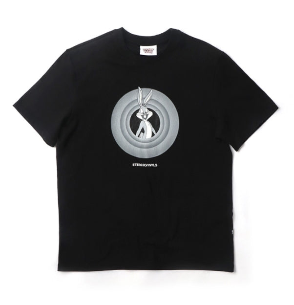 ステレオバイナルズ(Stereo Vinyls) [SS19 Looney Tunes] Circle Logo T-Shirts (Black)