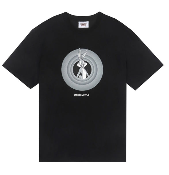 ステレオバイナルズ(Stereo Vinyls) [SS19 Looney Tunes] Circle Logo T-Shirts (Black)