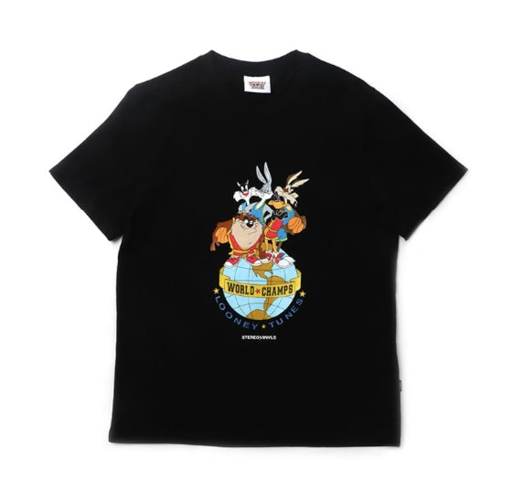 ステレオバイナルズ(Stereo Vinyls) [SS19 Looney Tunes] LT World Champ T-Shirts (Black)