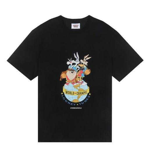 ステレオバイナルズ(Stereo Vinyls) [SS19 Looney Tunes] LT World Champ T-Shirts (Black)