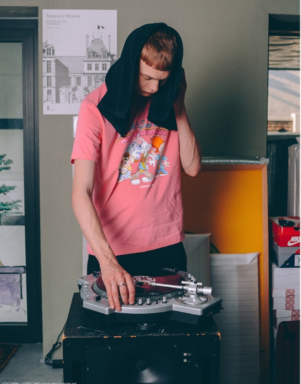 ステレオバイナルズ(Stereo Vinyls) [SS19 Looney Tunes] LT Neiborhood T-Shirts (Pink)