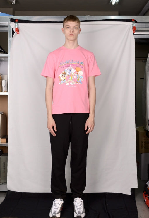 ステレオバイナルズ(Stereo Vinyls) [SS19 Looney Tunes] LT Neiborhood T-Shirts (Pink)
