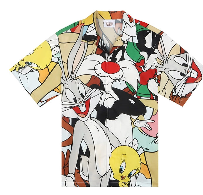 ステレオバイナルズ(Stereo Vinyls) [SS19 Looney Tunes] LT Friends Shirts (White)