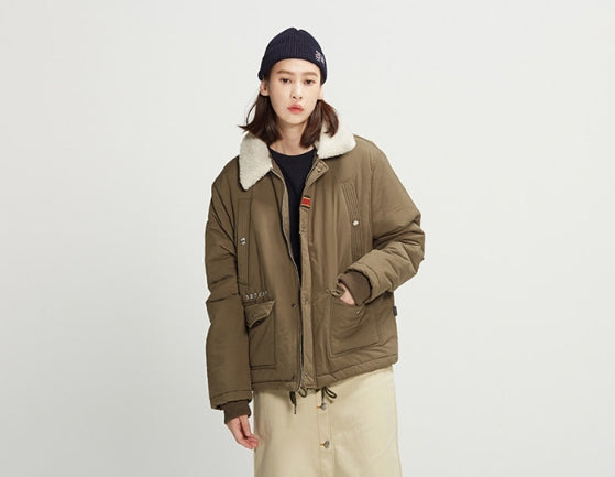 ロマンティッククラウン(ROMANTIC CROWN) Chest Pocket Sherpa Jacket_Khaki