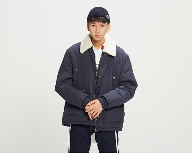 ロマンティッククラウン(ROMANTIC CROWN) Chest Pocket Sherpa Jacket_Navy