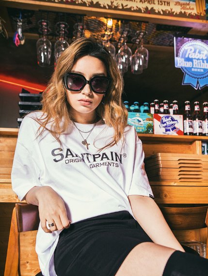 セイントペイン(SAINTPAIN) SP OG LOGO TEE SS-WHITE