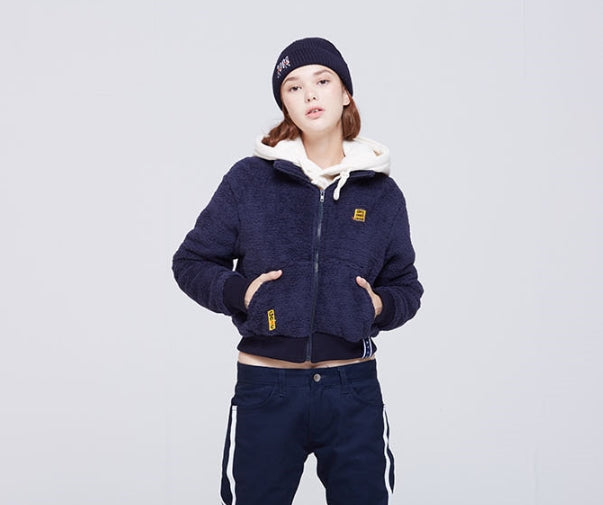 ロマンティッククラウン(ROMANTIC CROWN) Yeti Short Jacket_Navy
