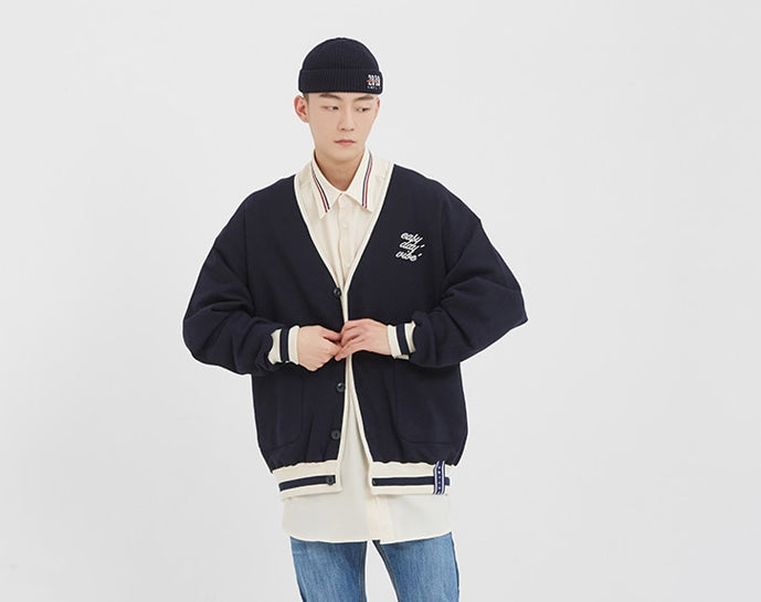 ロマンティッククラウン(ROMANTIC CROWN) E.D.V Button Cardigan_Navy