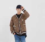 ロマンティッククラウン(ROMANTIC CROWN) Leopard Knit Cardigan_Brown