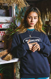 セイントペイン(SAINTPAIN) SP HIGH LIFE CREWNECK LS-NAVY