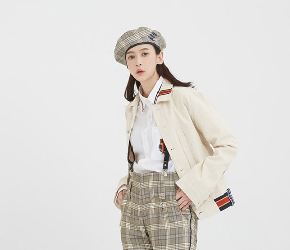 ロマンティッククラウン(ROMANTIC CROWN) Color Tape Corduroy Jacket_Oatmeal