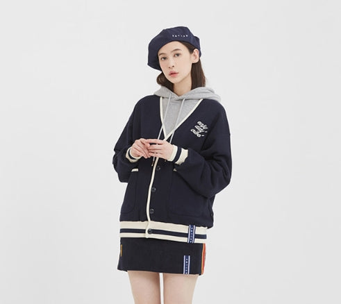 ロマンティッククラウン(ROMANTIC CROWN) E.D.V Button Cardigan_Navy ロマンティッククラウ