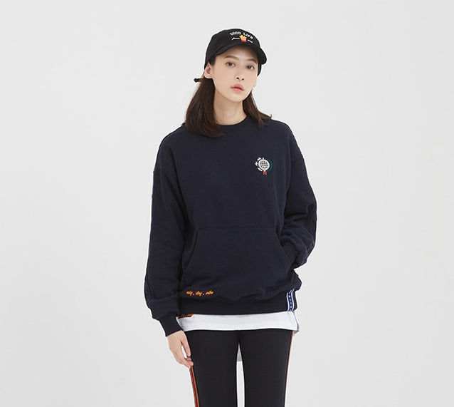 ロマンティッククラウン(ROMANTIC CROWN) E.D.V Sweat Knit Crewneck_Navy