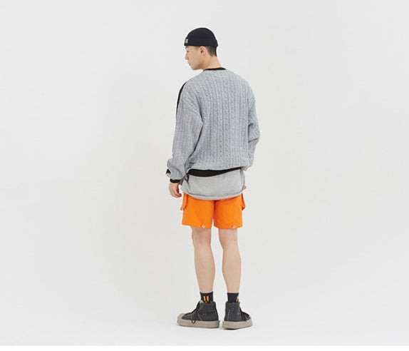 ロマンティッククラウン(ROMANTIC CROWN) E.D.V Reverse Knit Crewneck_Black