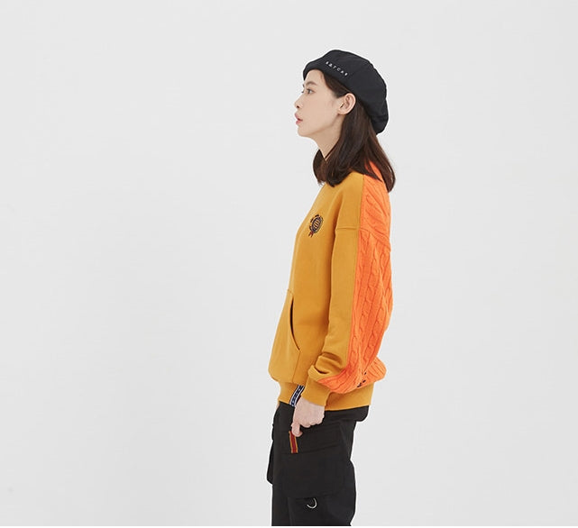 ロマンティッククラウン(ROMANTIC CROWN) E.D.V Reverse Knit Crewneck_Yellow