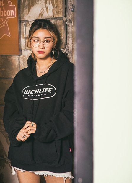 セイントペイン(SAINTPAIN) SP HIGH LIFE HOOD LS-BLACK
