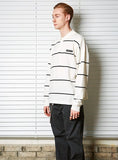 セイントペイン(SAINTPAIN) SP LEO STRIPE KNIT-WHITE