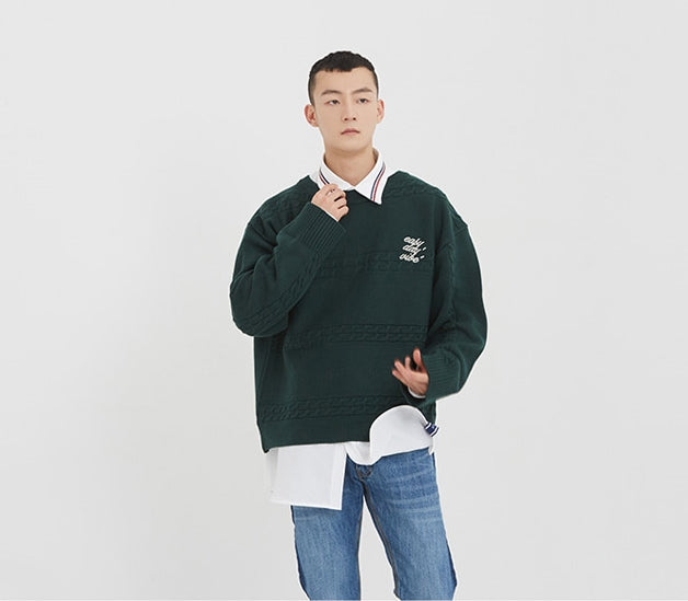 ロマンティッククラウン(ROMANTIC CROWN) Triple Chain Knit_Green